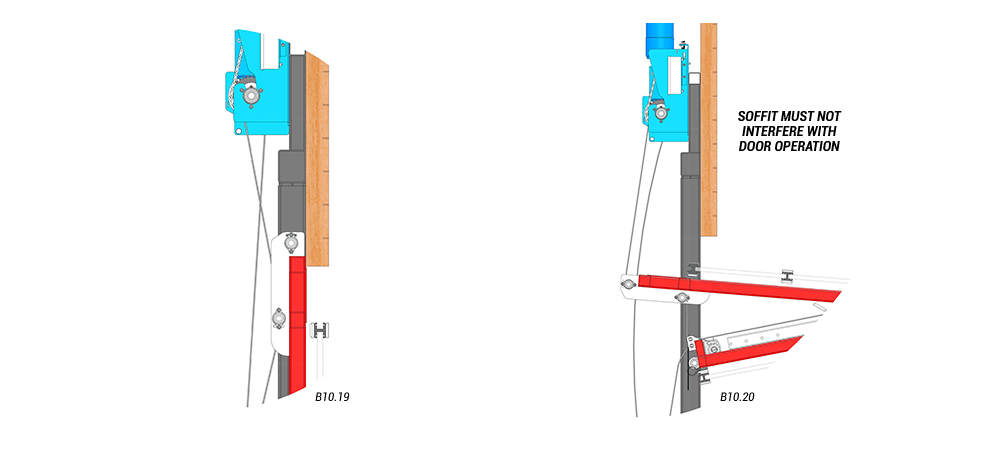 Side View of Pivot Door Vertical Top Drive with Strap Latches