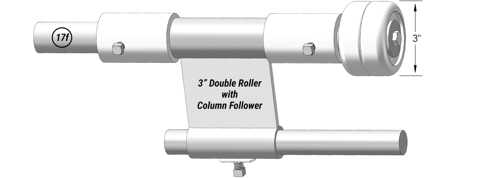 3” Double Roller with Column Follower for Airpark Hangar Doors