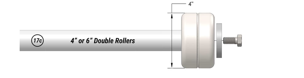 4” or 6” Double Rollers for Schweiss Bifolding Military Doors
