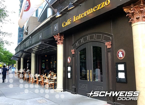 Cafe Intermezzo's Schweiss Bifold Doors turns dining room into patio