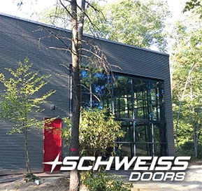 Schweiss Designer Doors with Black Liftstraps