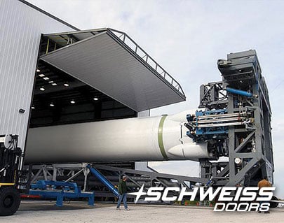Schweiss Rocket Hangar Doors - Loading Rocket