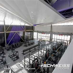 Training Facility in Minnesota has Schweiss Liftstrap Doors