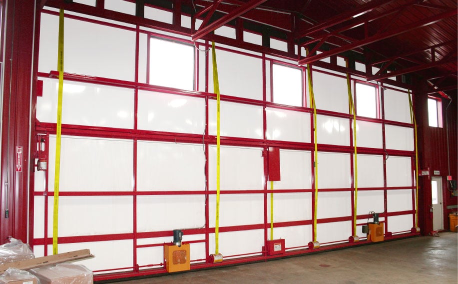 Cablelift door converted to Schweiss liftstraps