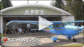 Pilots Choice for Hangars is Schweiss Bifold and Hydraulic Doors