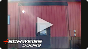 Schweiss Hydraulic doors have Walkdoor option for convenience.