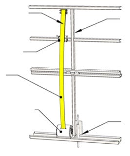 Left Side Vertical Member - Wind Pin