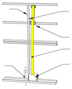 Right Side Vertical Member - Wind Pin
